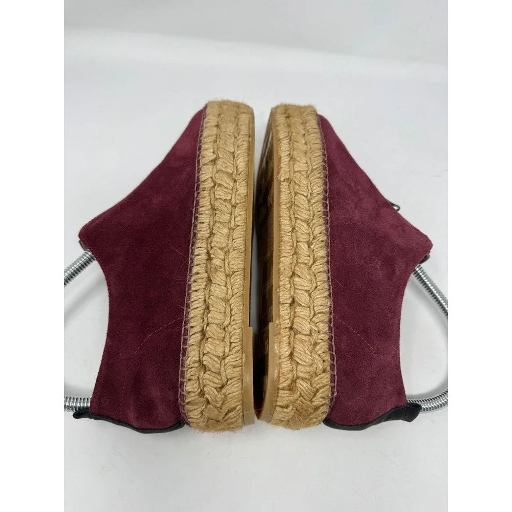 Eric Michael Serena Slip-On Suede Zip Espadrille Platform Made in Spain Size 37